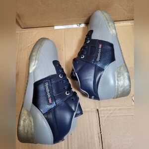 Reebok Classic Blue/Gray Mid-Top Sneaker Men Size 6.5